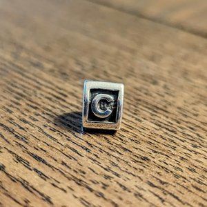 Pandora 'Letter C' Alphabet Bead Charm